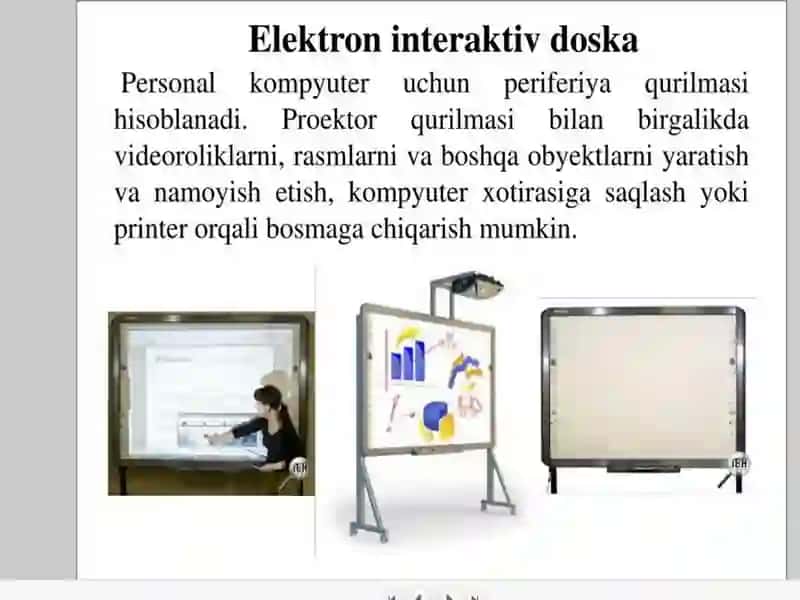 Interfaol doskani sozlash, tuzilishi va o`quv jarayonida qo`llash 2