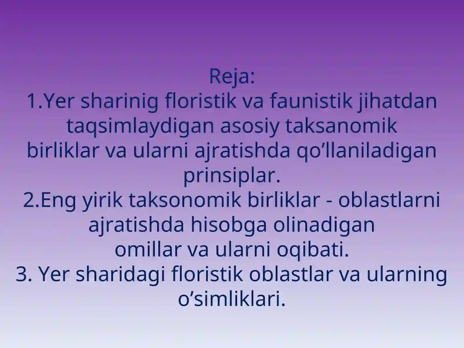 Yer yuzasining floristik rayonlari 2