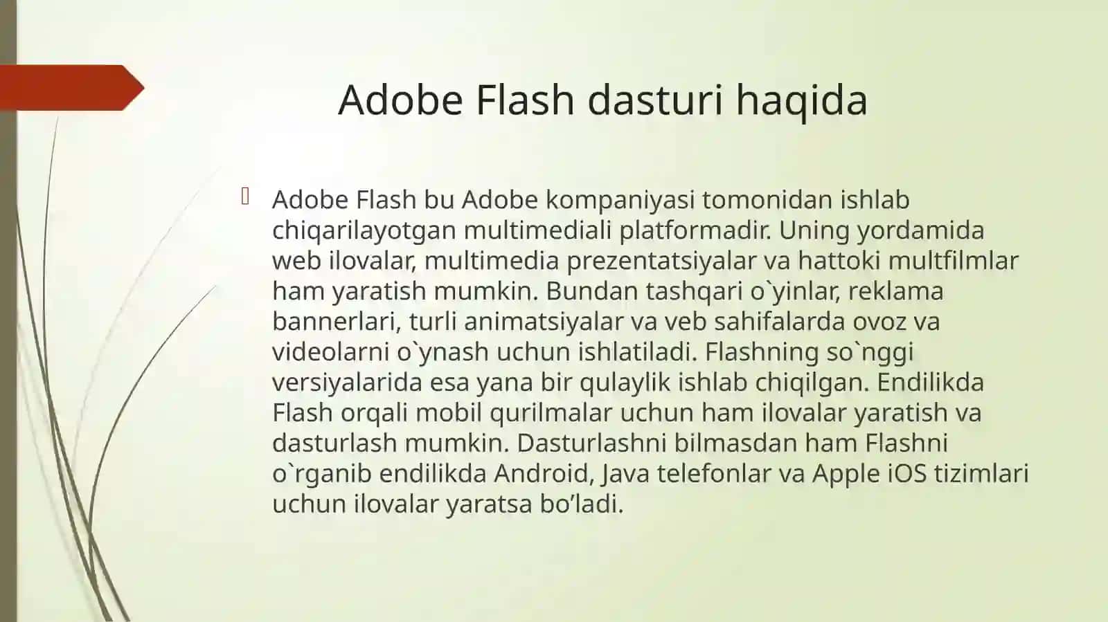 Animatsiya yaratishning amaliy paketlari 2