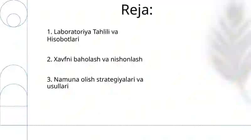 Namunalar olish strategiyasi 2