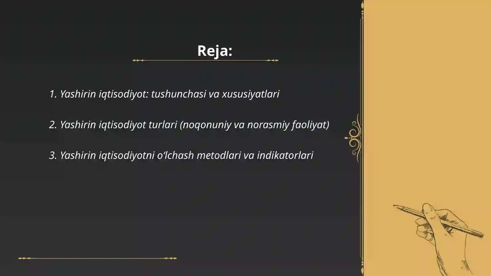 Yashirin iqtisodiyot 2