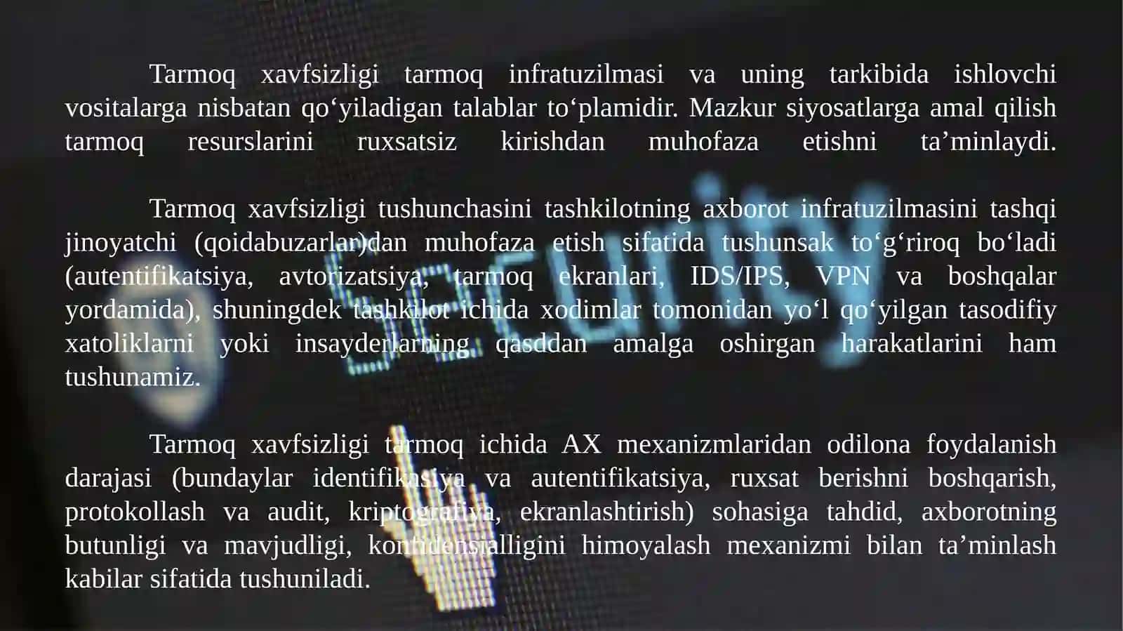 Tarmoq xavfsizligi 2