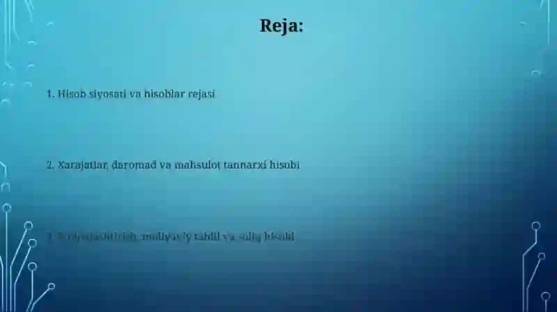 Obodonlashtirish sohasida buxgalteriyahisobi 2