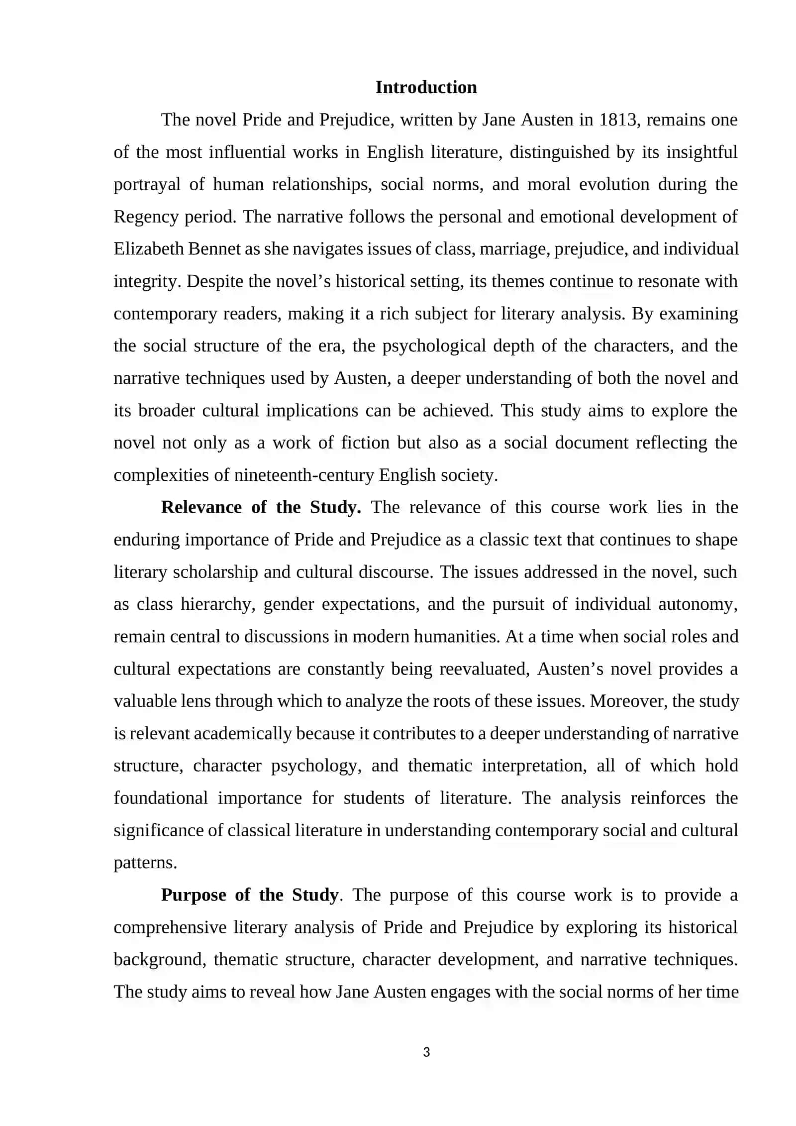 Pride and Prejudice Literary Analysis 2