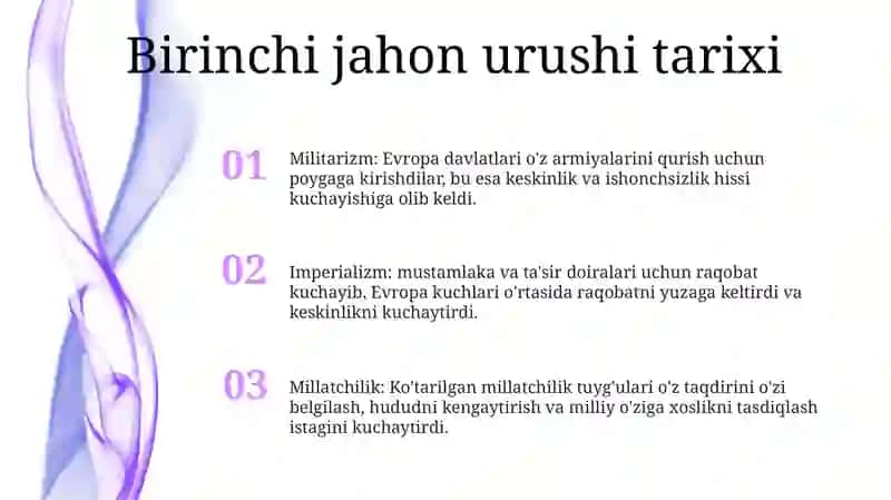 Jahon Urishi Sabablari Haqida Ma'Lumot 2