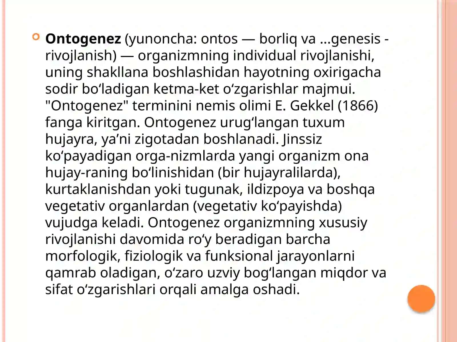 Ontogenez.Odamumriningyoshxususiyatlari 2