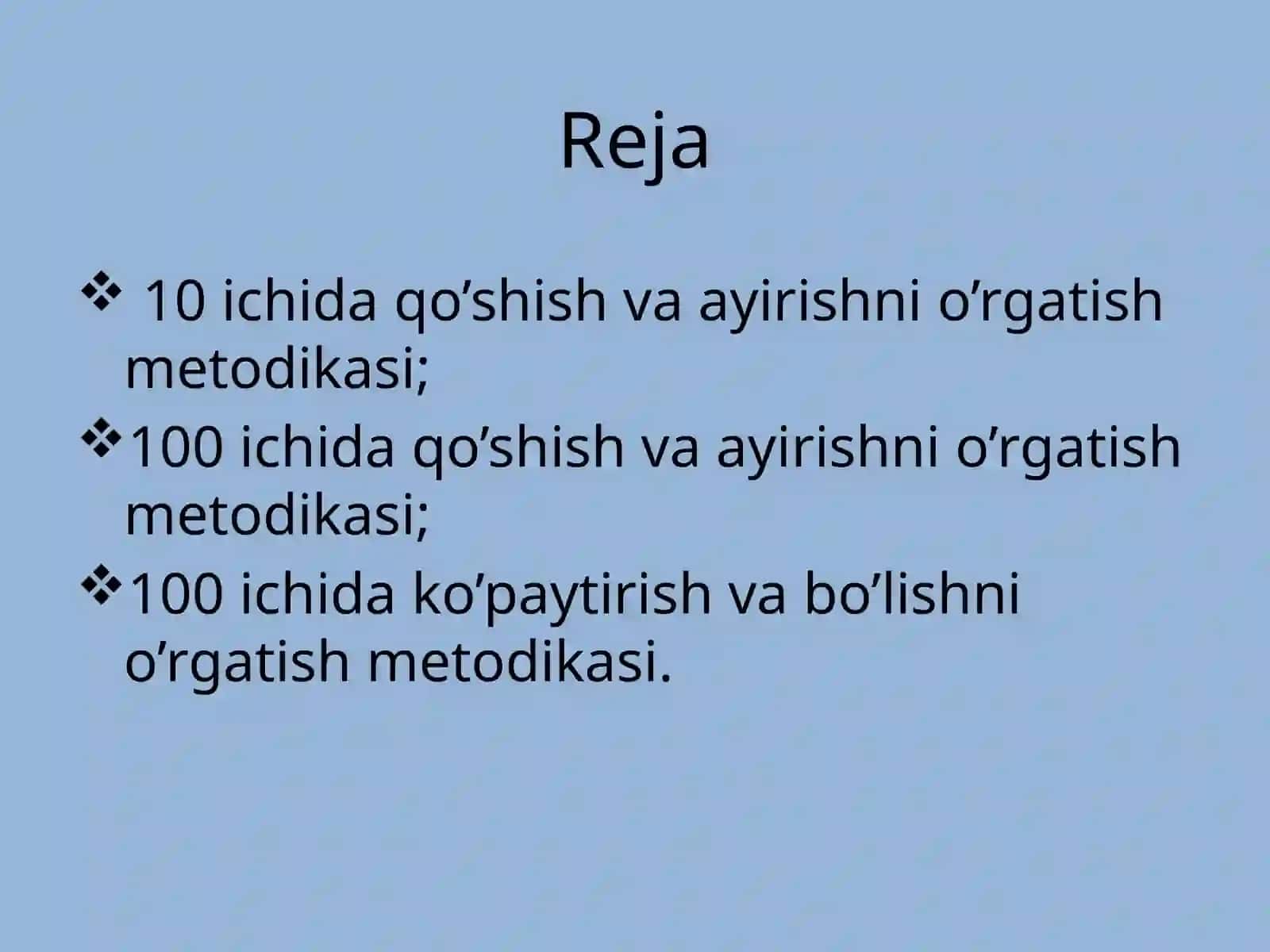 Nomanfiysonlar ustida arifmetika amallarini o'rgatish metodikasi 2