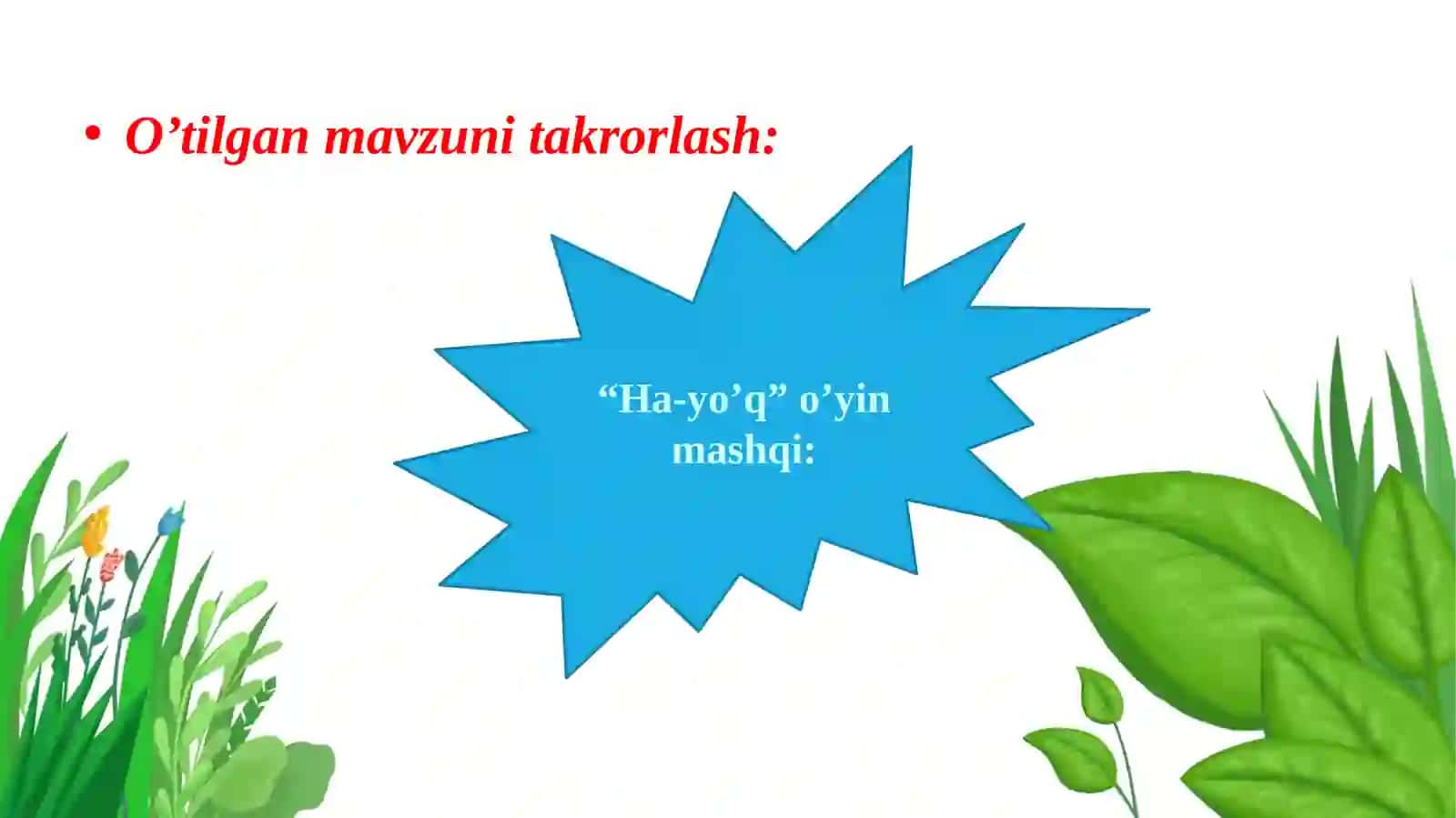 O’tilgan mavzu 2