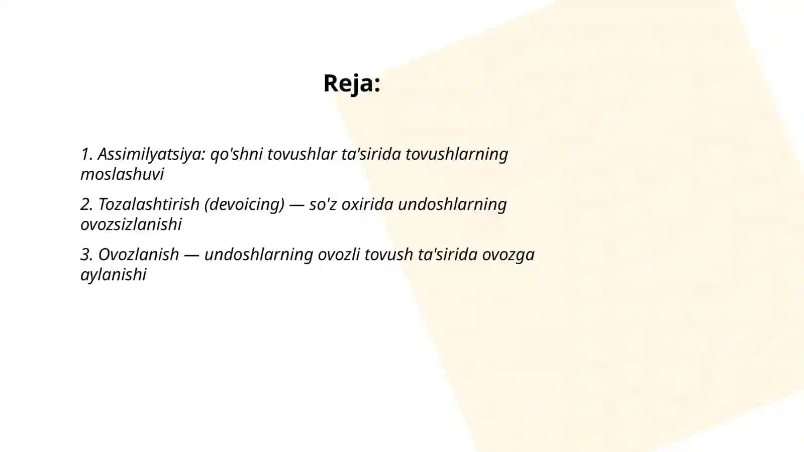 Nutq tovushlarining o'zgarishi 2