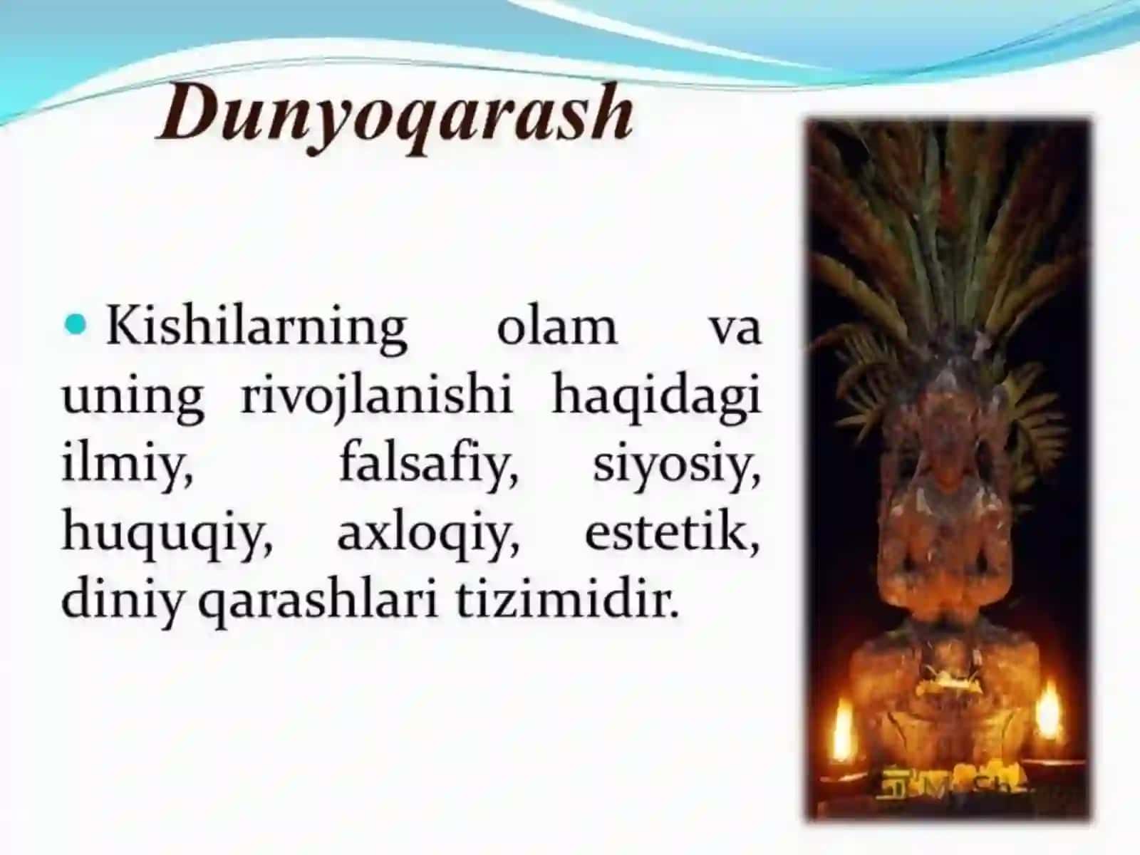 DUNYOQARASH VA UNING TARIXIY TURALARI 2