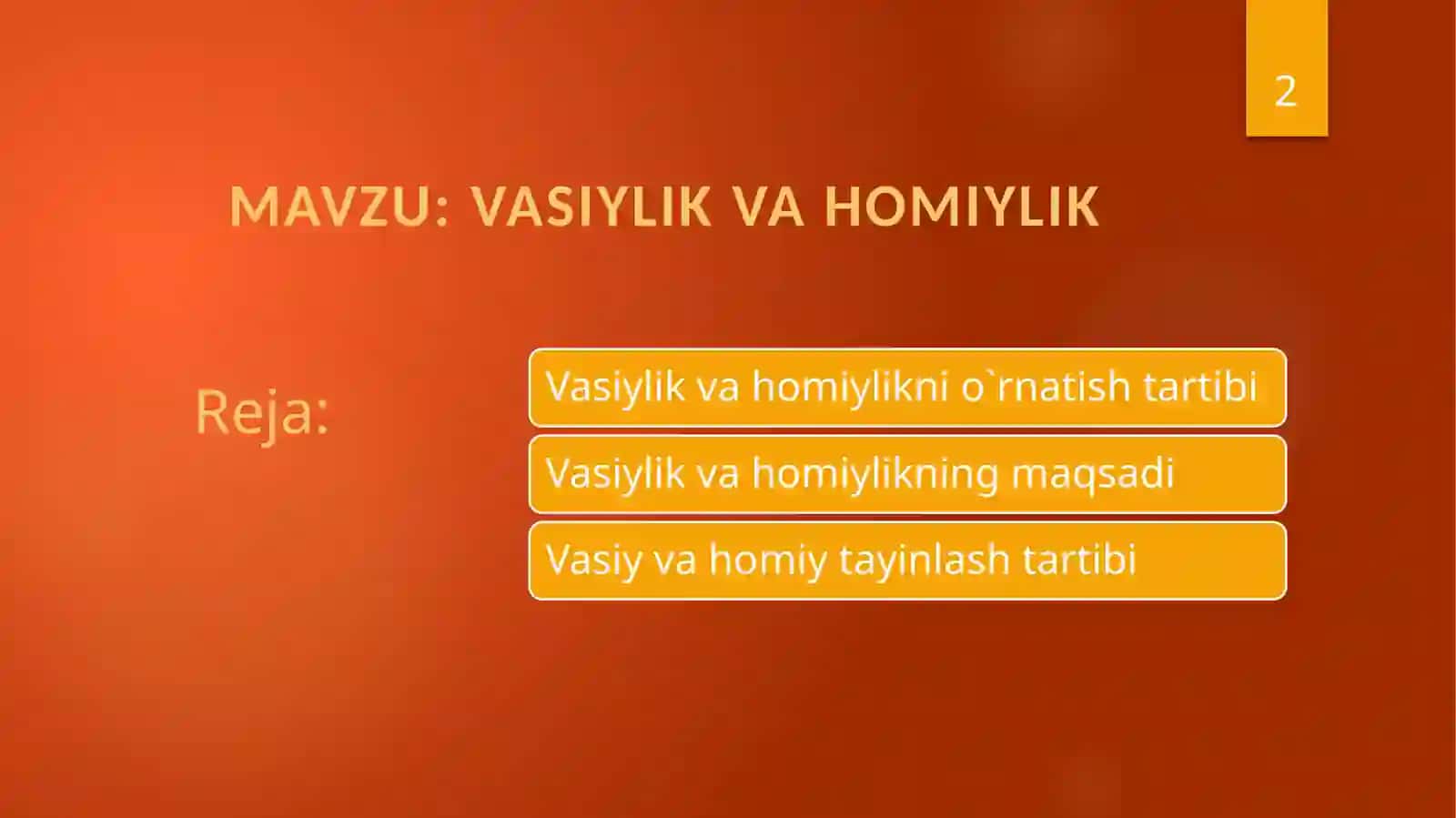 Vasiylik va homiylik 2