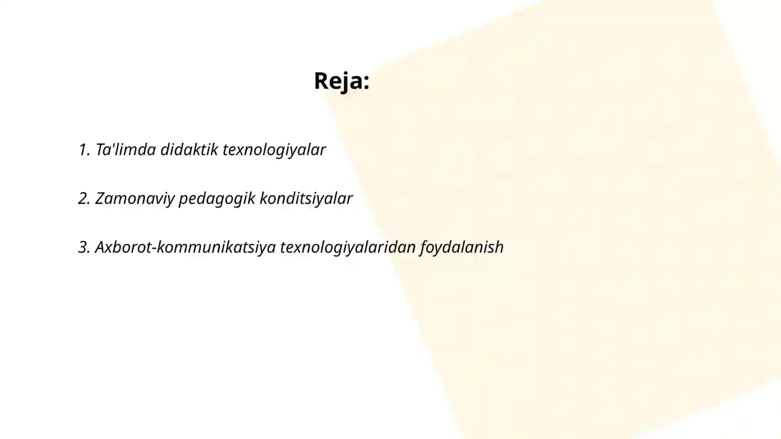 Ta'limda didaktik texnologiyalar 2