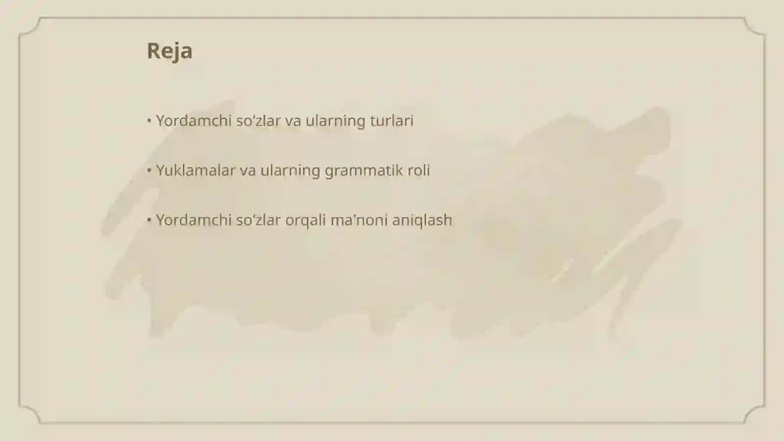 Yordamchi so‘zlar.Yuklamalar 2