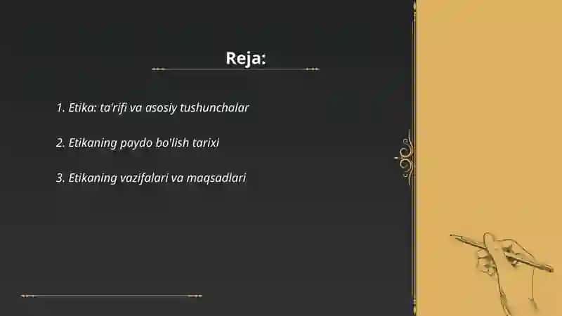 Etikaning mohiyati va ahamiyati 2