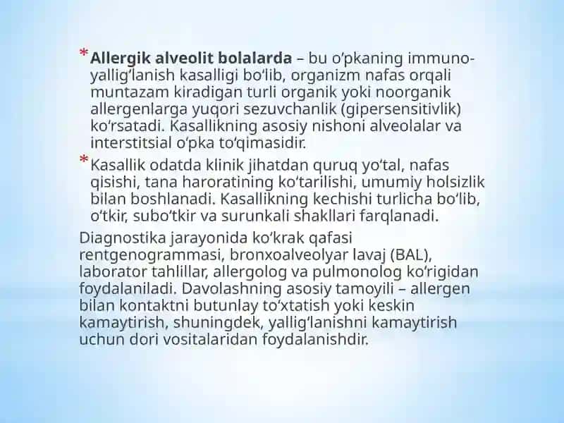 ALLERGIK ALVEOLIT 2
