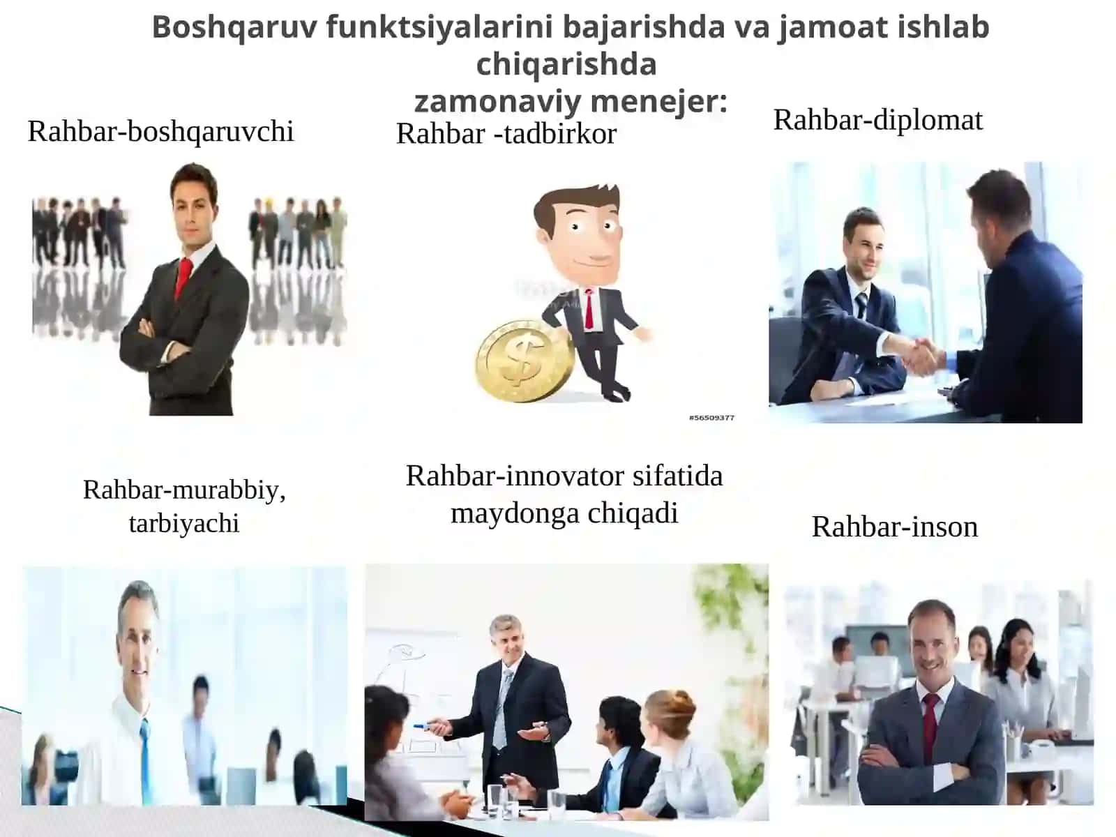 MENAJERNI RAHBARLIK USLUBI VA BOSHQARISHDAGI O’RNI 2