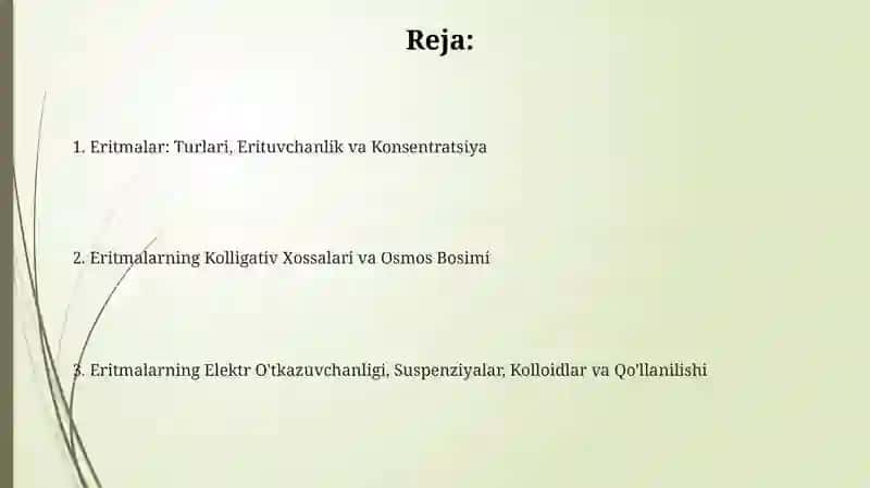 Eritmalar va ularning turlari 2