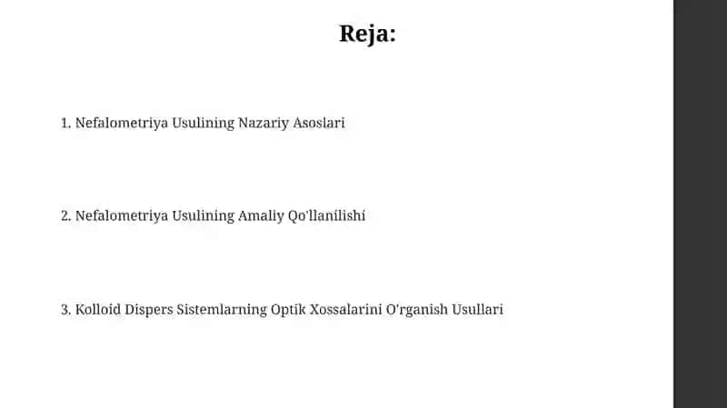 Kolloid Dispers Sistemlarning Optik Xossalarini O'rganish Usullari 2