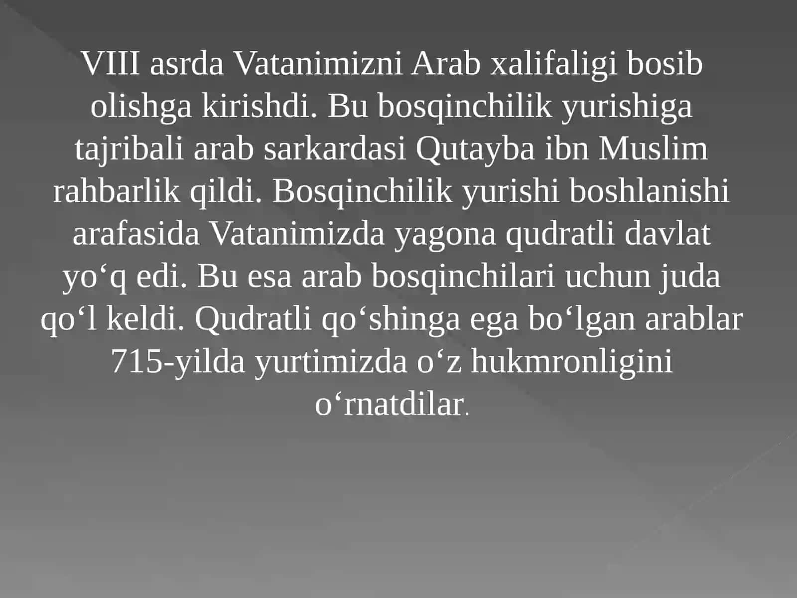 Arablarga qarshi xalq ozodlik kurashi 2