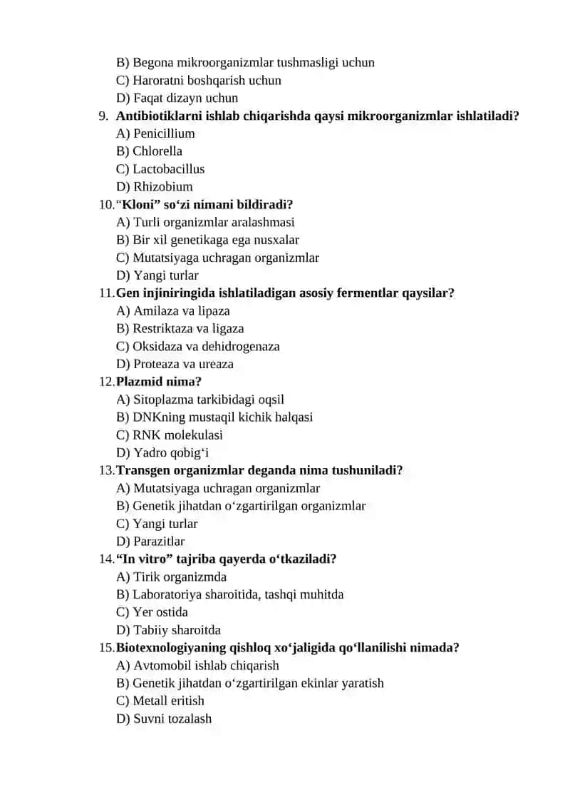 Biotexnologiya faniga kirish 2
