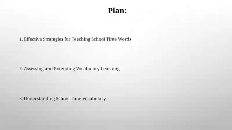School Time Vocabulary Teaching Pack 2