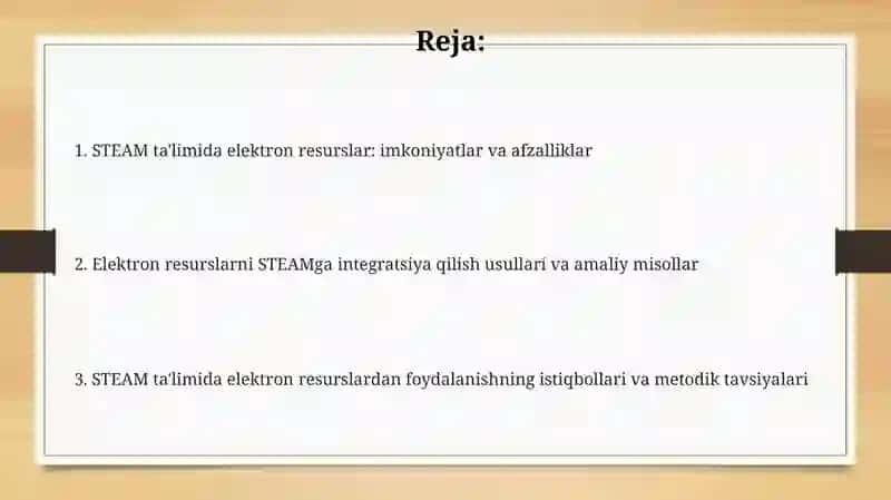 STEAM ta'lim texnologiyasini tadbiq etishda elektron talim resurslaridan foydalanish 2