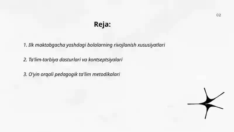 Ilk maktabgacha yoshdagi bolalar pedagogikasi 2