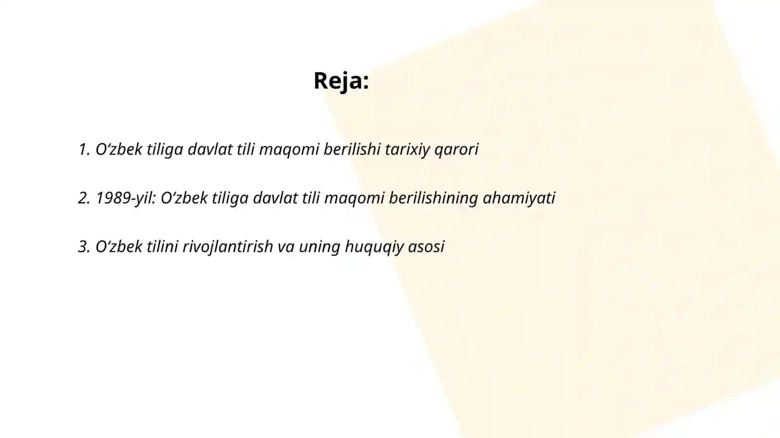 Oʻzbek tiliga davlat tili maqomining 30 yilligiga bagʻishlangan qarori 2