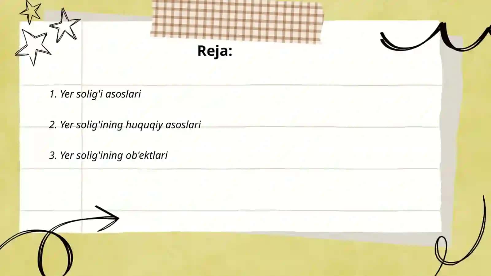 Yer solig'i asoslari 2