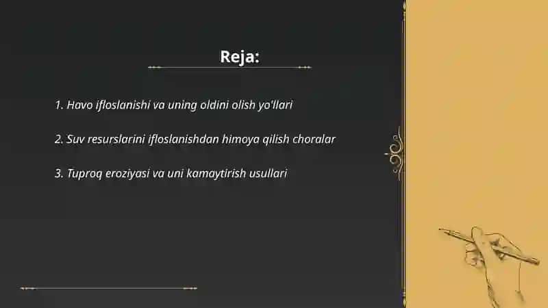 Ekologik muammolar va ularning oldini olish yòllari 2