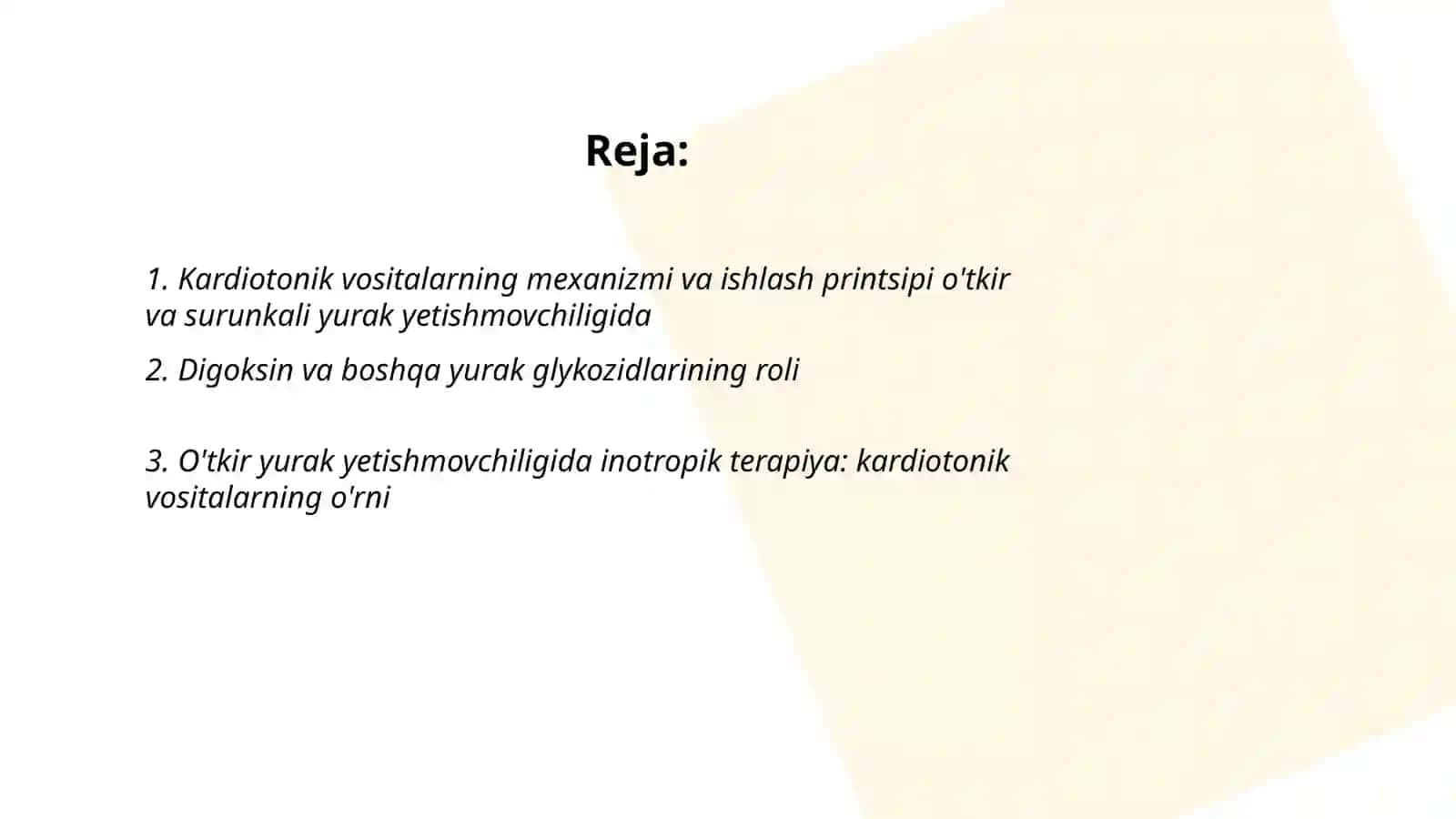 Kardiotonik vositalarning ahamiyati 2
