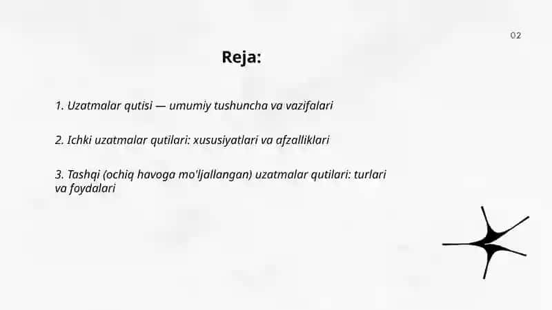 Uzatmalar qutisi 2
