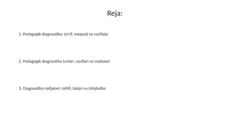 Pedagogik diagnostika 2