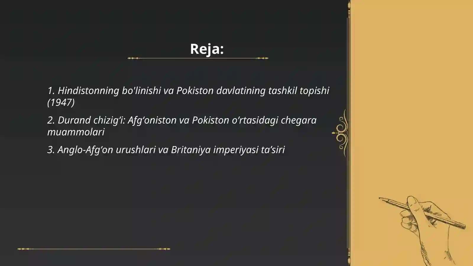 Pokiston va Afg'oniston Jahon tarixi 2