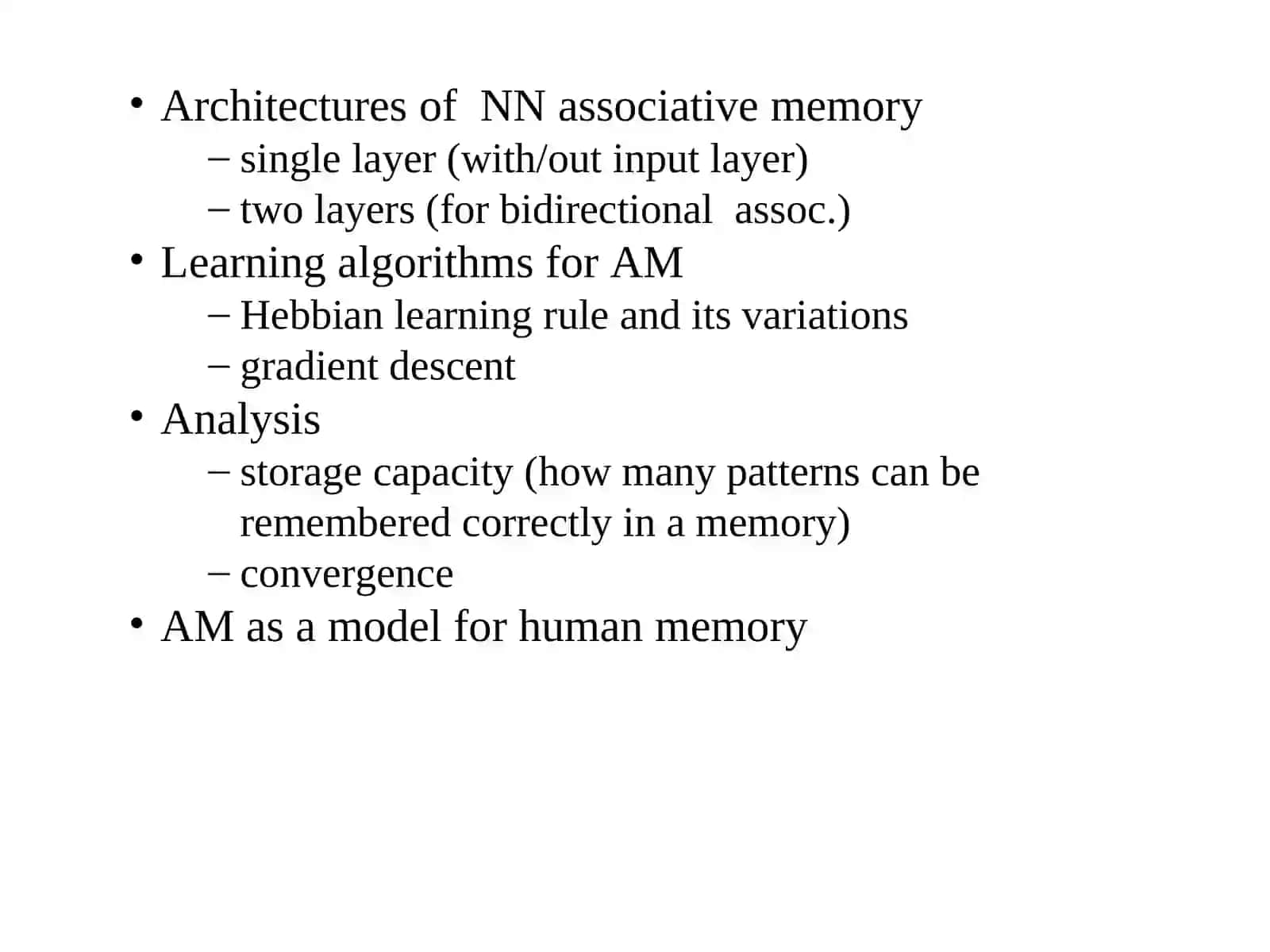 Associative Memory 2