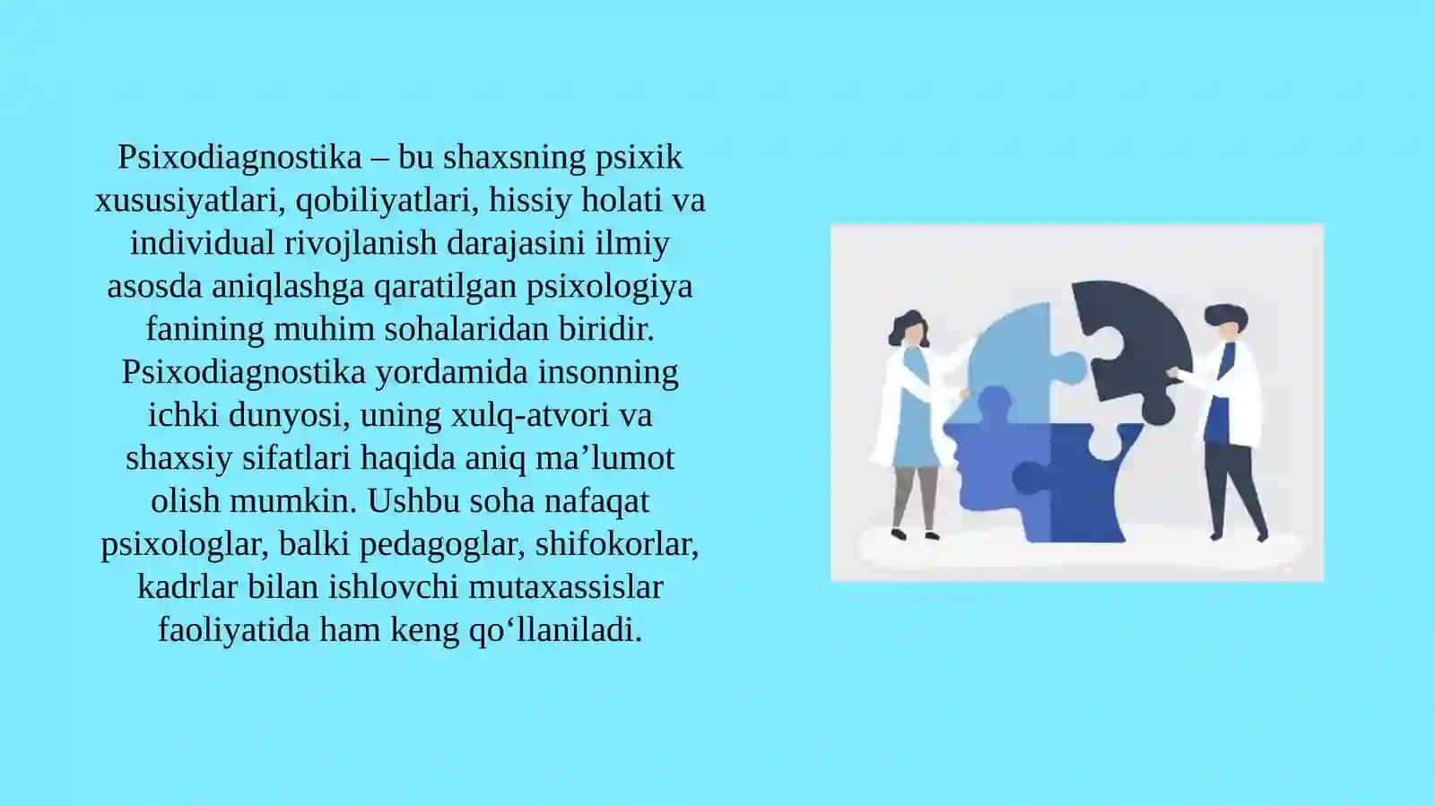 Psixodiognostikaning umumiy tamoyillari va psixodiagnostik metodlar 2