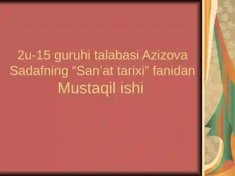 Qadimgi Misr va Mesopotomiya madaniyati 2