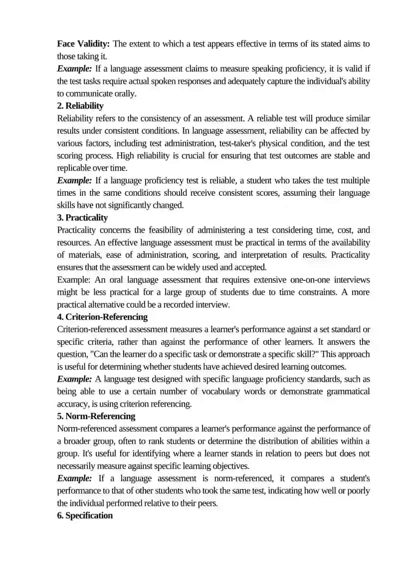 Principles of Effective Assessment 2