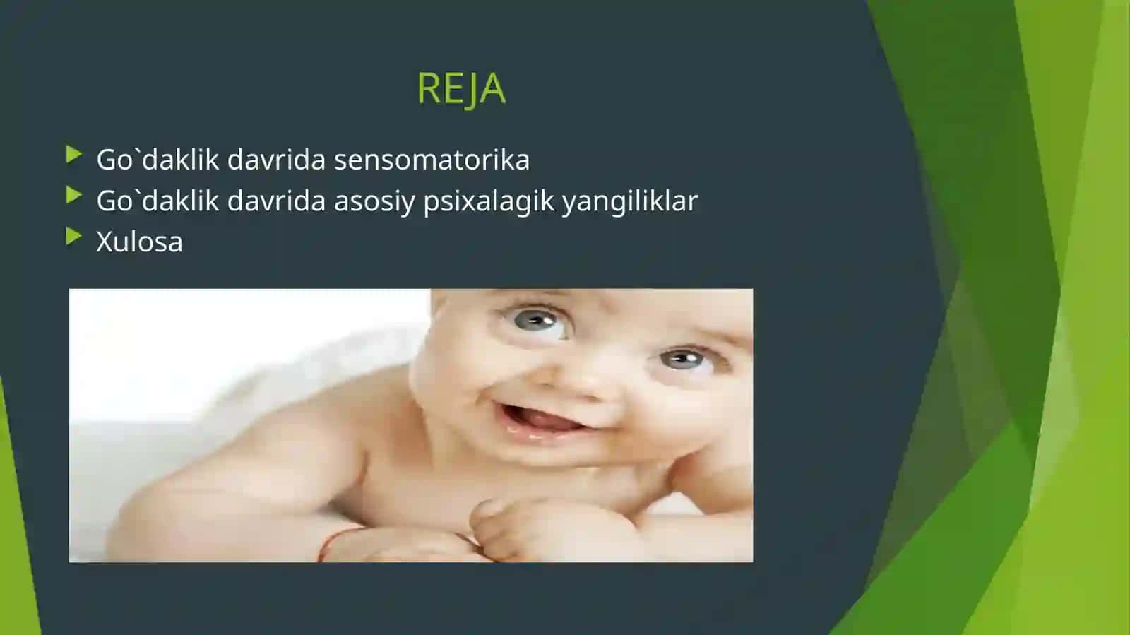 Go`daklik davrida sensomator rivojlanish 2