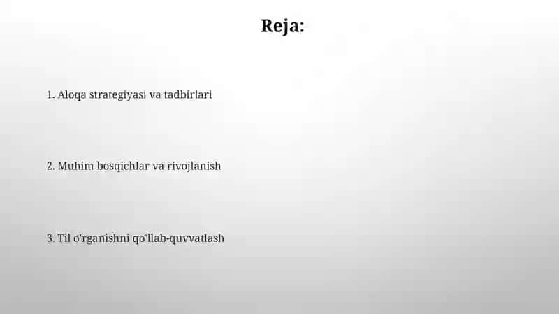 Muloqot nutq vakilligining rivojlanishi 2