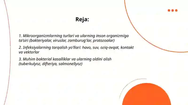 Mikroorganizmlar keltirib chiqaradigan kasalliklari 2