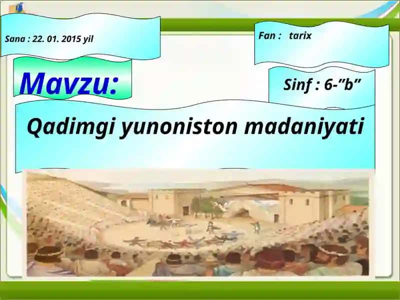 Qadimgi Yunoniston madaniyati 2