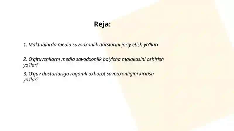 Media savodxonlikni rivojlantirishning yoʻllari 2