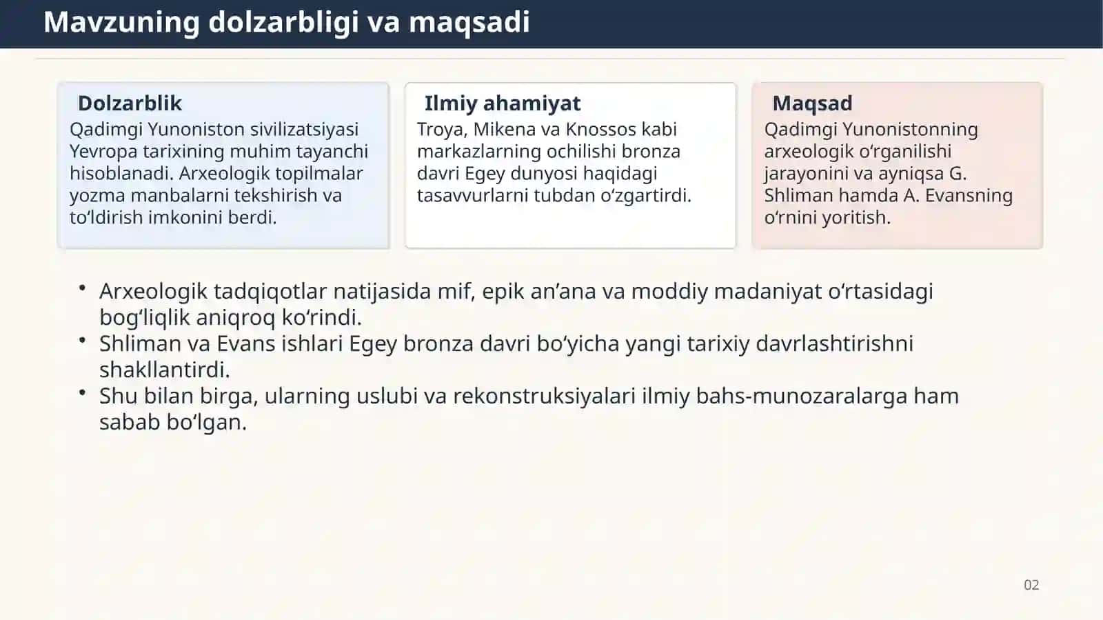 Qadimgi Yunonistonning arxeologik o‘rganilishi 2