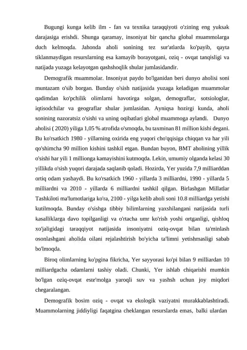 Global muammolar 2