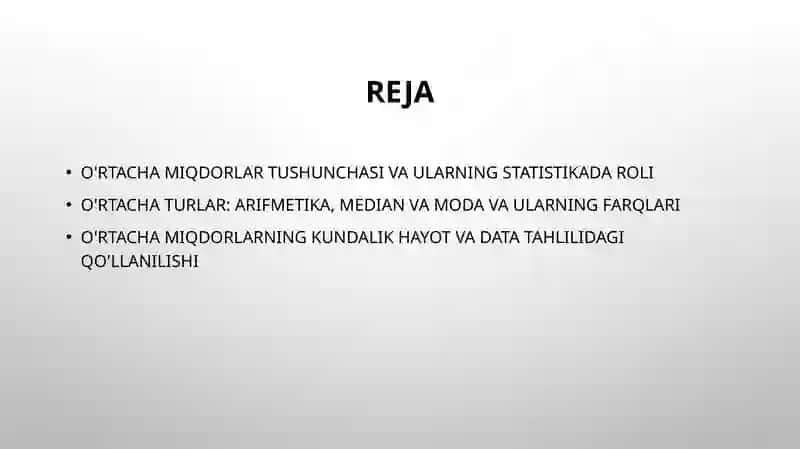 O'rtachamiqdorlar 2