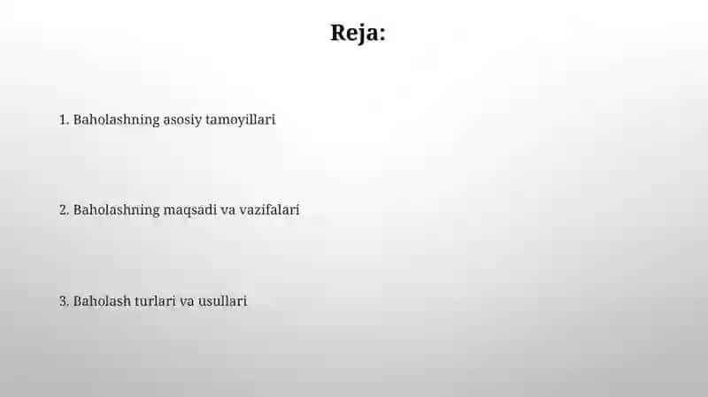Baholashning asosiy tamoyillari 2
