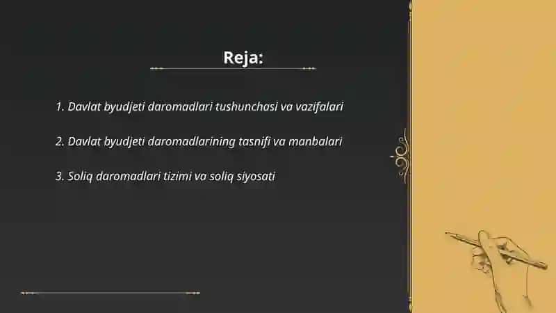 Davlat byudjeti daromadlar tizimi 2