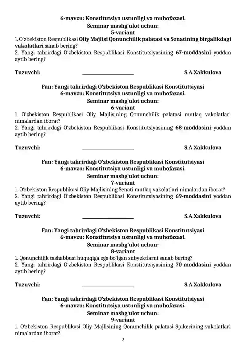 Konstitutsiya ustunligi va muhofazasi 2