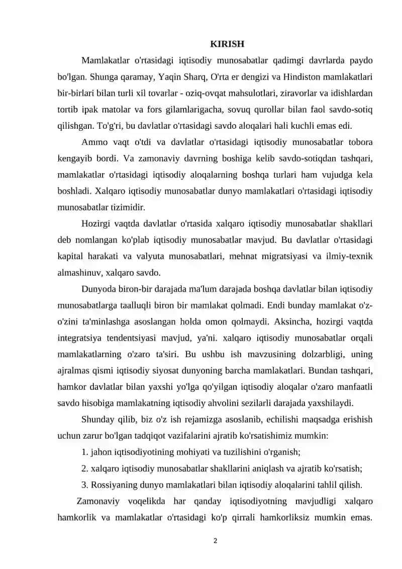 XALQARO IQTISODIY TA'LIMOT 2